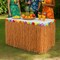 9 Feet x 29" Luau Grass Table Skirt - Hawaiian Theme Party Party Skirt with Hibiscous Flower Decoration